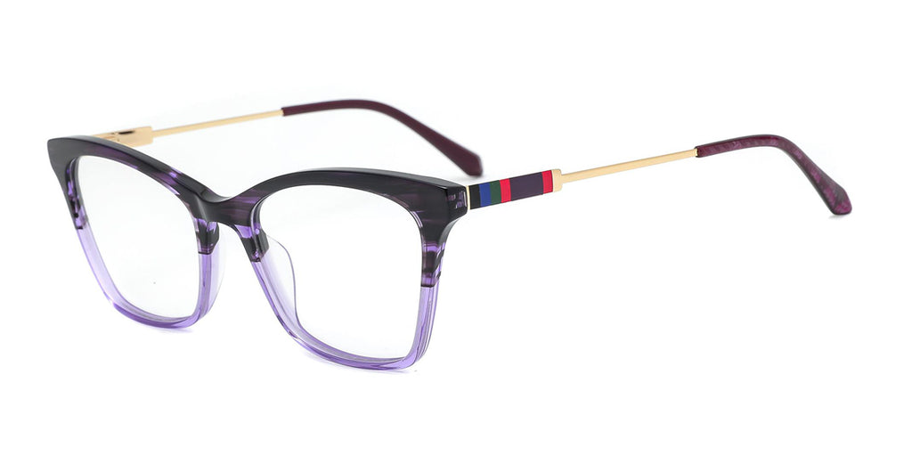 Acetate Optical Frame OTF8073 Purple.Gold