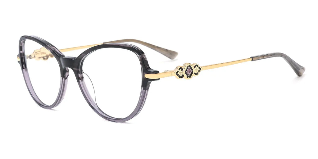 Acetate Optical Frame OTF8073 Grey.Gold